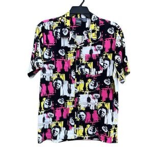 Resort Hawaiian Shirt Halloween 2 Short Sleeve Lightweight Button Front Size M